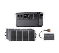 Estación de energía portátil DJI Power 1000, 1024 Wh generador solar con 3×paneles 120W, 1×controlador MPPT, para camping/caravanas, carga rápida 70 min, 2200W potencia estable.