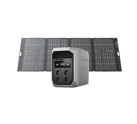 Estación de energía portátil ECOFLOW DELTA 3 Max Plus 2048 Wh con panel solar bifacial 400 W, entrada solar 1000 W, capacidad ampliable a 10 kWh, SAI de 10 ms, respaldo para el hogar y caravanas