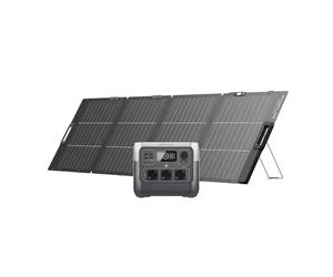 Estación de energía portátil EcoFlow River 2 con paquete de panel solar portátil, batería LiFeP04, 1 hora de rápido, generador solar para acampar al aire libre/RV/hogar/balcón (RIVER2PRO+220W)