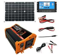 Estación de energía portátil,Kit inicio panel solar con inversor y paneles solares corriente 6000 W para coche adaptador USB el hogar, camping,