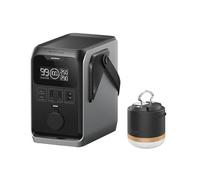 Estación de energía portátil TRAIL 300 DC con linterna de camping，batería LPF ligera de 288 Wh, generador de 300 W, carga rápida, 5 salidas, a prueba de caídas, 0 dB para camping, viajes, emergencias