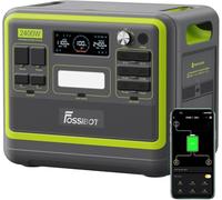 FOSSiBOT F2400 - Generador eléctrico solar portátil, 2400 W, 2048 Wh LiFePO4 - Batería de emergencia con 3 salidas CA 2400 W (4800 W Pic), grupo electrógeno solar para autocaravanas