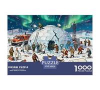 Estación de Investigación Polar Ártica Puzzle De Madera Impermeable DIY Puzzles De 1000 Piezas para Adultos Imposible Rompecabezas para Decoración del Hogar