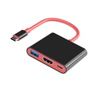 Estación de juegos portátil HDTV USB C con adaptador de puerto USB C HDTV USB 3.0 para consola de juegos, múltiples dispositivos de juegos