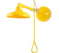 Estación de lavado de ojos de emergencia, estación de ducha montada en la pared con cabezal de ducha de acero inoxidable, ideal para plantas químicas, fábricas, escuelas y laboratorios