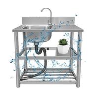 Estación de lavado manos portátil con conexión for manguera y grifo(100x50x80cm)