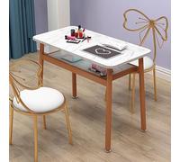 Estación de Mesa de manicura Arte Moderno Salón de Belleza SPA de Madera con Estante Abierto Profesional Nail Tech Workpara el hogar y el salón Incluye combinación de uñas y sillas Equipo es