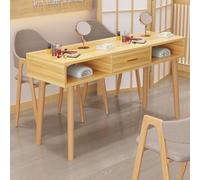 Estación de Mesa de manicura Elegante Funcional, Arte de uñas con cajón, Paneles amigables y Patas de Madera Maciza de imitación de Escritorio de mármol Banco de Trabajo para técnicos de uña