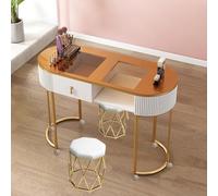 Estación de Mesa de manicura Elegante Funcional, Nail Tech Nail Salón de Belleza SPA Nail, Profesional Moderno Artista de Madera Hand Nail Desk Workwith Drawers and Ope