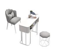 Estación de Mesa de manicura Elegante Funcional, uñas compactas Modernas, Escritorio de tecnología de uñas, salón de Madera SPA Nail Desk Trabajo de Belleza, Maquillaje para Vestir Nail Tech