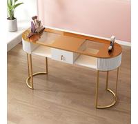 Estación de Mesa de manicura Escritorio Moderno de tecnología de uñas con cajones y gabinete - Profesional para salón de Belleza, SPA, hogar - Muebles de Madera para Artistas de uñas y Equip