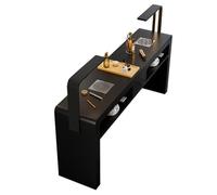 Estación de Mesa de manicura Gabinete Moderno de cajones de uñas con colector de Polvo eléctrico, Escritorio Compacto Nail Tech con Tomas de Corriente y lámpara LED, salón de Belleza multifu