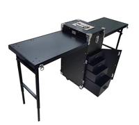 Estación de Mesa de manicura Multifuncional para 2 manicuristas, Cabina de uñas de Arte móvil, Estado de Trabajo Profesional para 2 técnicos, Escritorio de pornail rodante, Cabina al Aire li