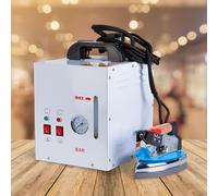 Estación de planchado de vapor comercial con manómetro y temperatura ajustable, potencia de 1600 W y caldera de 4 litros para uso profesional en tiendas de ropa, lavanderías y fábricas