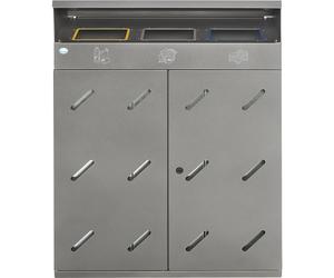 Estación de recogida selectiva VAR, abertura de introducción triple, capacidad 300 l