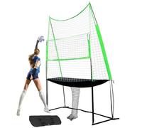 Estación de red de entrenamiento de voleibol, ajustable para pinchar y bloquear, configuración portátil para práctica en interiores y exteriores