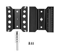 Estación de reparación de rotación para coches a control remoto 1/8 y 1/10, soporte de trabajo de altura ajustable con base giratoria bloqueable, plataforma de aleación de aluminio (Negra)