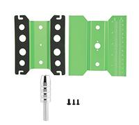 Estación de reparación de rotación para coches a control remoto 1/8 y 1/10, soporte de trabajo de altura ajustable con base giratoria bloqueable, plataforma de aleación de aluminio (Verde)