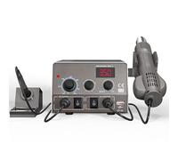 Estación de retrabajo de aire caliente, pistola desoldadora de temperatura ajustable para reparaciones de PCB a nivel de chip, control de precisión para fabricación de electrónica