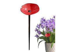 Estación de riego de abejas | Abeja en forma de flor de 30 cm | Herramienta de estación de riego de mieles de 50 g | Altura decorativa de metal y resina para balcón, patio trasero, granja, patio