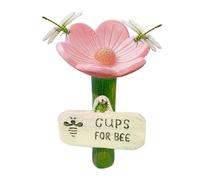 Estación de riego de Mariposas, Tazas de Agua con Forma de Flor, higiénico para polinizadores sedientos, Vasos de Agua de Coloridos, decoración Vibrante de jardín, para césped