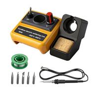 Estación de soldador inalámbrica compatible con batería Dewalt de 18 V/20 V, kit de estación de soldadura LCD digital de 90 W con 5 puntas de soldadura para bricolaje, reparación de electrodomésticos