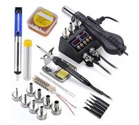 Estación de soldadura 2 en 1 750 W con pantalla digital LCD, estación for reparación teléfonos móviles BGA SMD IC, herramientas 8898(8898 KIT1,220/V)