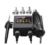 Estación de soldadura 2 en 1 8898 con pantalla digital, pistola aire caliente, for retrabajo teléfonos celulares, BGA, SMD, PCB, reparación IC, herramientas hierro