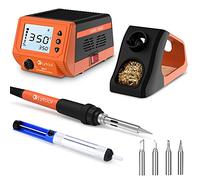 Estación de Soldadura, 3 Inch Pantalla Led Digital Lytool Soldador de Estaño Profesional 60W Kit del Soldador Eléctrico, 180-480℃ Temperatura Ajustable, Modo de Suspensión Inteligente