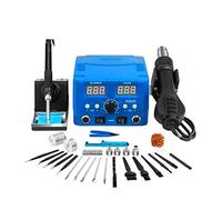 Estacion de Soldadura, 80 0W SMD Estación de soldadura Calefacción rápida Gun de aire caliente eléctrico 2 en 1 pantalla LED Soldadero eléctrico BGA Reeligir la estación de soldadura(PSST001 P010203)