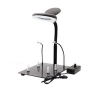 Estación de Soldadura con Lupa, Luz LED, Soporte para Soldador, Soporte para Placa de Circuitos Impresos, Banco de Trabajo para Soldar