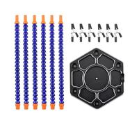 Estación de soldadura con seis brazos flexibles, herramienta de soldadura de base de metal, 6 tornillos de banco de ayuda de soldadura, base de aluminio para soldar