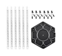 Estación de soldadura con seis brazos flexibles, herramienta de soldadura de base de metal, 6 tornillos de banco de ayuda de soldadura, base de aluminio para soldar