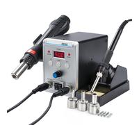 Estacion De Soldadura De Aire Caliente, 700W 2 En 1 Soldador EstañO Y Pistola Aire Caliente, Estacion Soldadura Digital Soldadura Y Retrabajo De Aire Caliente SMD Con Temperatura Ajustable 100-500 °C