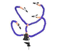 Estación de soldadura de tercera mano: soporte de abrazadera de brazo flexible con 4 articulaciones para trabajar en PCB de joyería | Base de soldadura de precisión con soporte giratorio para