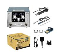 Estación de soldadura digital 2 en 1 KAISI 8512P con pistola de aire caliente, estación de retrabajo, soldador eléctrico para soldadura de PCB de teléfono, IC, SMD, BGA (alimentación de 110v)