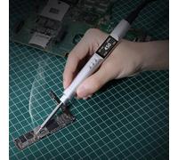 Estación de soldadura digital ajustable tipo C, soldador inteligente, soldadura inteligente compatible con puntas de soldador T12, T13 y TS (plateado)