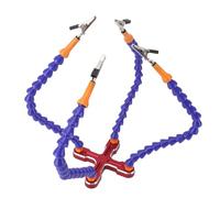 Estación de Soldadura Helping Hands, 4 Brazos Flexibles, Herramienta de Soldadura con Base de Metal con 4 Clips, Herramienta de Soldadura de Tercera Mano de Aleación de Aluminio