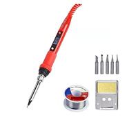 Estación de Soldadura, Kit de soldador eléctrico, pluma de soldadura Digital LCD, soldador BGA, lápiz de estaño de punta de soldador de soldadura for el hogar DIY 80W(Red908S KIT3)
