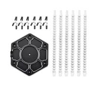 Estación de soldadura multifuncional con seis brazos flexibles, 6 tornillos de banco de ayuda de soldadura, base de aluminio para dispensador de soldadura de tercera mano