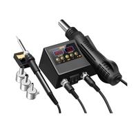 Estación de soldadura retrabajo SMD 8898, soldador aire caliente 2 en 1 con pantalla LCD digital for reparación circuitos integrados BGA PCB 8586D