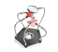 Estación de soldadura tercera mano con pinza y lupa for reparación placas PCB