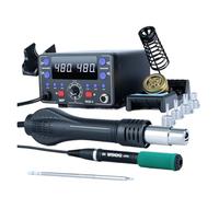 Estación de soldadura WEP T12, estación retrabajo aire caliente con kit soldador eléctrico, pistola calor for desoldar, máquina for PCB SMD(SET1)