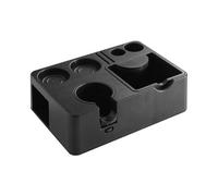 Estación de tamping café de 51 mm, 54 mm, 58 mm, para portafiltros, función 10 en 1, estación de tamping de para accesorios de barista, caja extraíble para espresso Knock Box (Black)