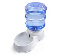 Estación dispensadora de Agua para Mascotas, 1 galón de Agua para Mascotas, para Perros, Gatos, Animales, Fuente de Agua de Gravedad automática, Soporte para Platos