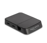 Estación dock para móvil DeLock 88018 4K USB C HDMI SD Hub negra