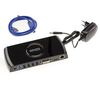 Estación Dock USB 3.0 A HUB USB GIGABIT ETHERNET DVI HDMI Audio