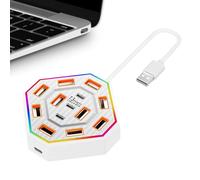 Estación Docking -13-Foll USB Docking Station, Multiport Hub Con , Ethernet y función de carga, compatible con portátiles, tabletas, expansión para datos rápidos y vídeo