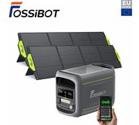 Estación eléctrica portátil FOSSiBOT F1800 1024Wh con panel solar 400W, batería LiFePO4, estación eléctrica 1800W (pico 2700W), estación de energía carga rápida 1200W, modo ECO, BMS para autocaravana,