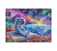 Estación Espacial Astronauta Puzzle 500 Piezas Educativo Impresión HD Tiempo Feliz Juego De Rompecabezas para Familia Entretenimiento Inteligente Construir Maquetas 500 PCS